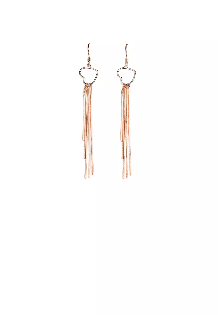 Gold hot sale fringe earrings