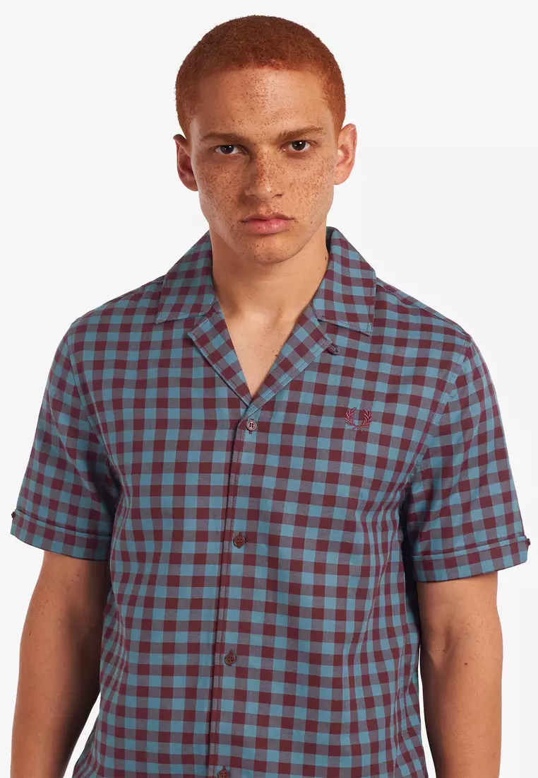 Fred perry short hotsell sleeve check shirt