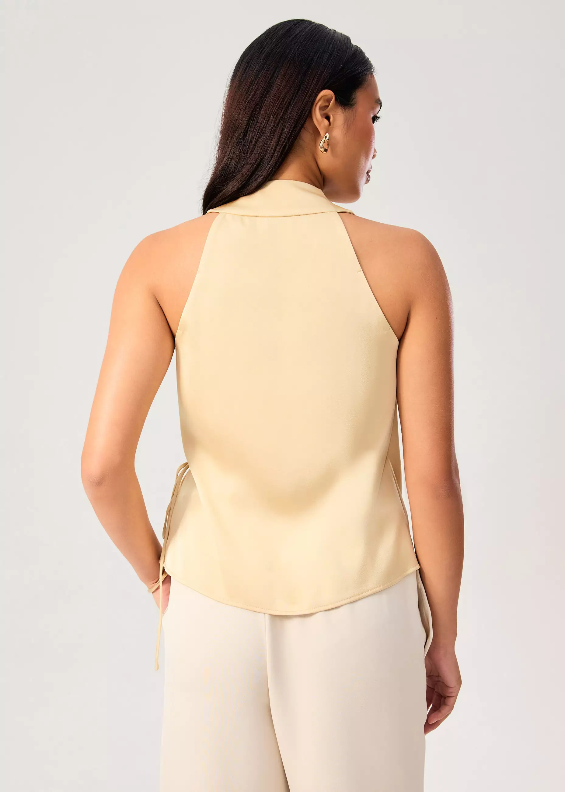 Atasan Wanita - Kareena Front Wrap Satin Top