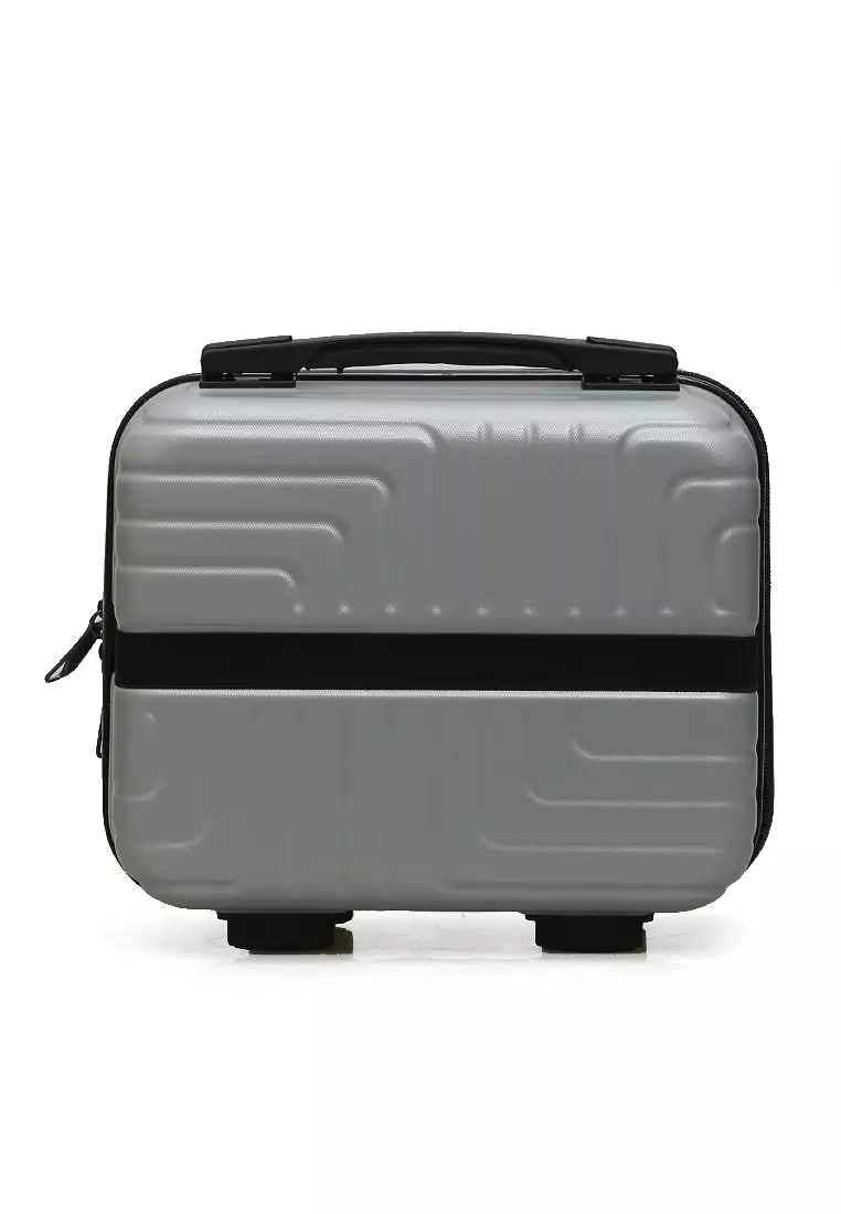 Alister Koper Cabin Hardcase Size 12 Inch Make Up Beauty Case Wanita Material ABS ORIGINAL - Silver