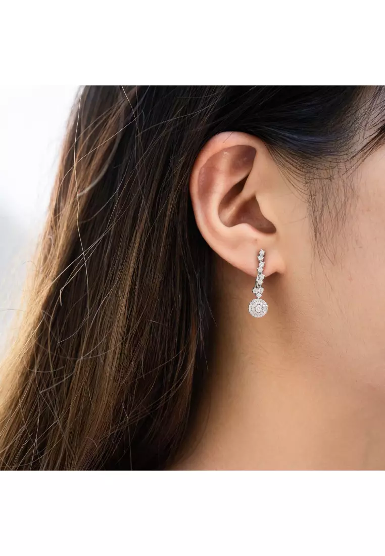 White diamond earrings on sale