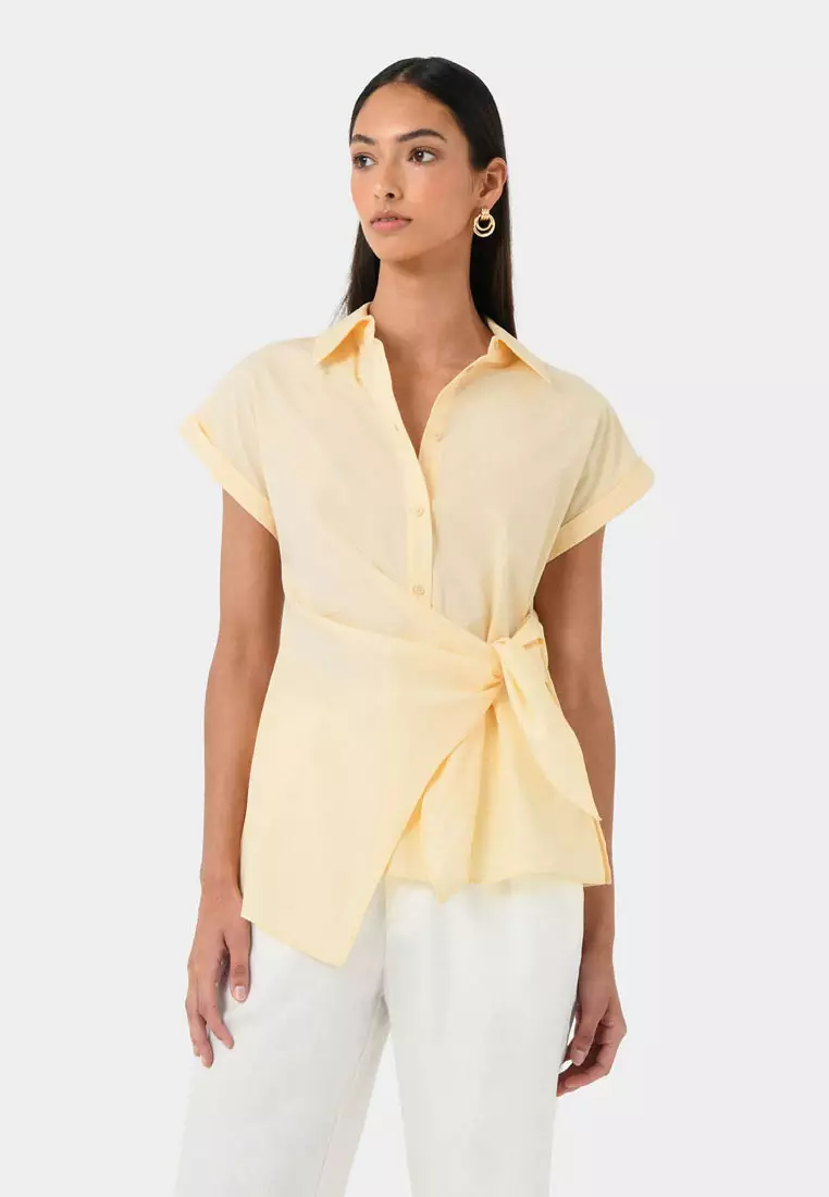 Zalia Tie Button Shirt