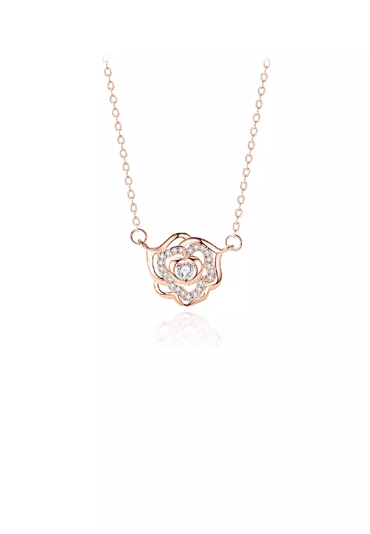 Buy Glamorousky 925 Sterling Silver Plated Rose Gold Fashion