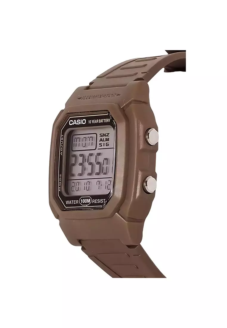 Casio Jam Tangan Wanita - Brown- Rubber Strap - W-800H-5AVDF