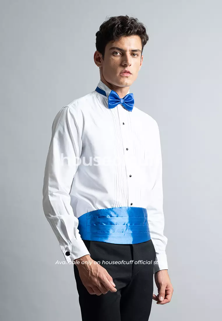 Suspender Gesper Belt Wedding Best Man Cummerbund Biru Benhur