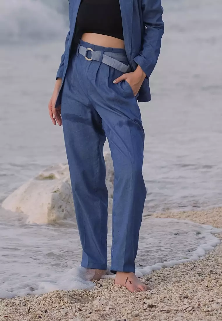 Nuria Denim Pants Dark