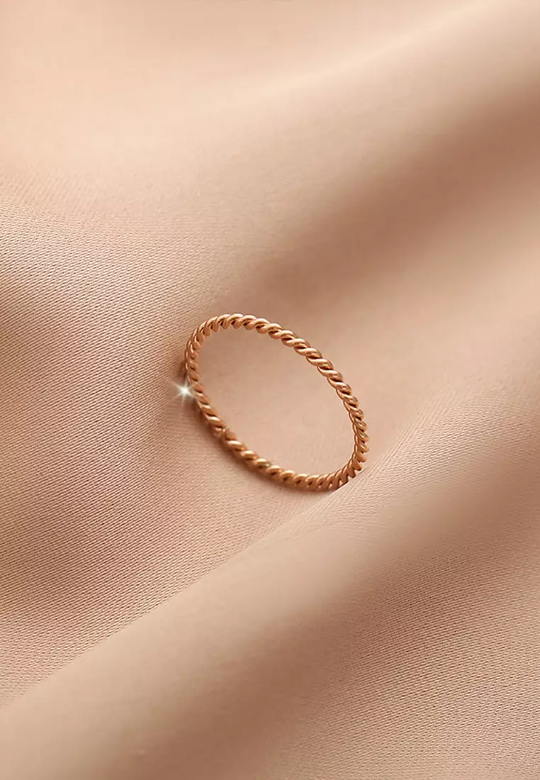 CELOVIS - Edith Twisted Band in Rose Gold Ring