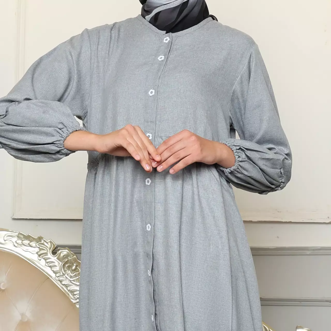 Gamis Sarimbit Wanita GMS 04 Grey