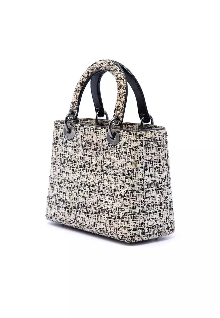Pre-Loved Dior Medium Tweed Lady Dior