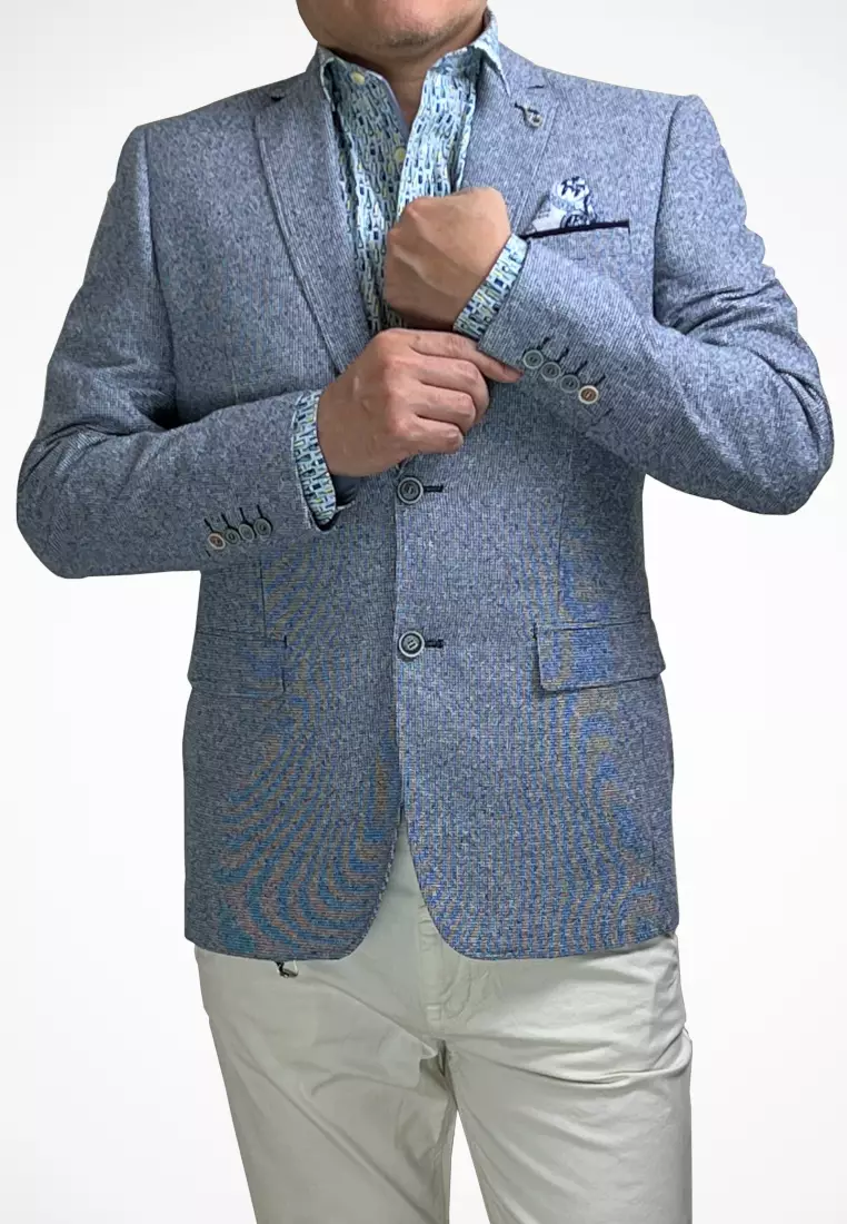 Buy A Fish Named Fred Men Blazer Pied de Poule Navy 2024 Online