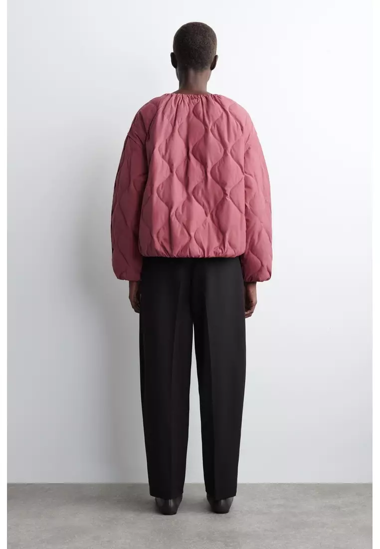 GATHERED QUILTED DOWN JACKET