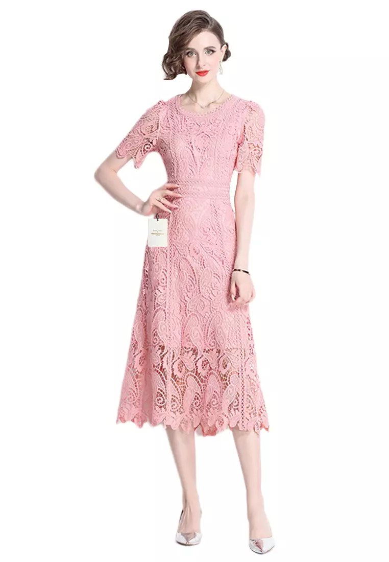 Buy Twenty Eight Shoes Elegant French Lace Tea Dress ZHY8579 Online |  ZALORA Malaysia