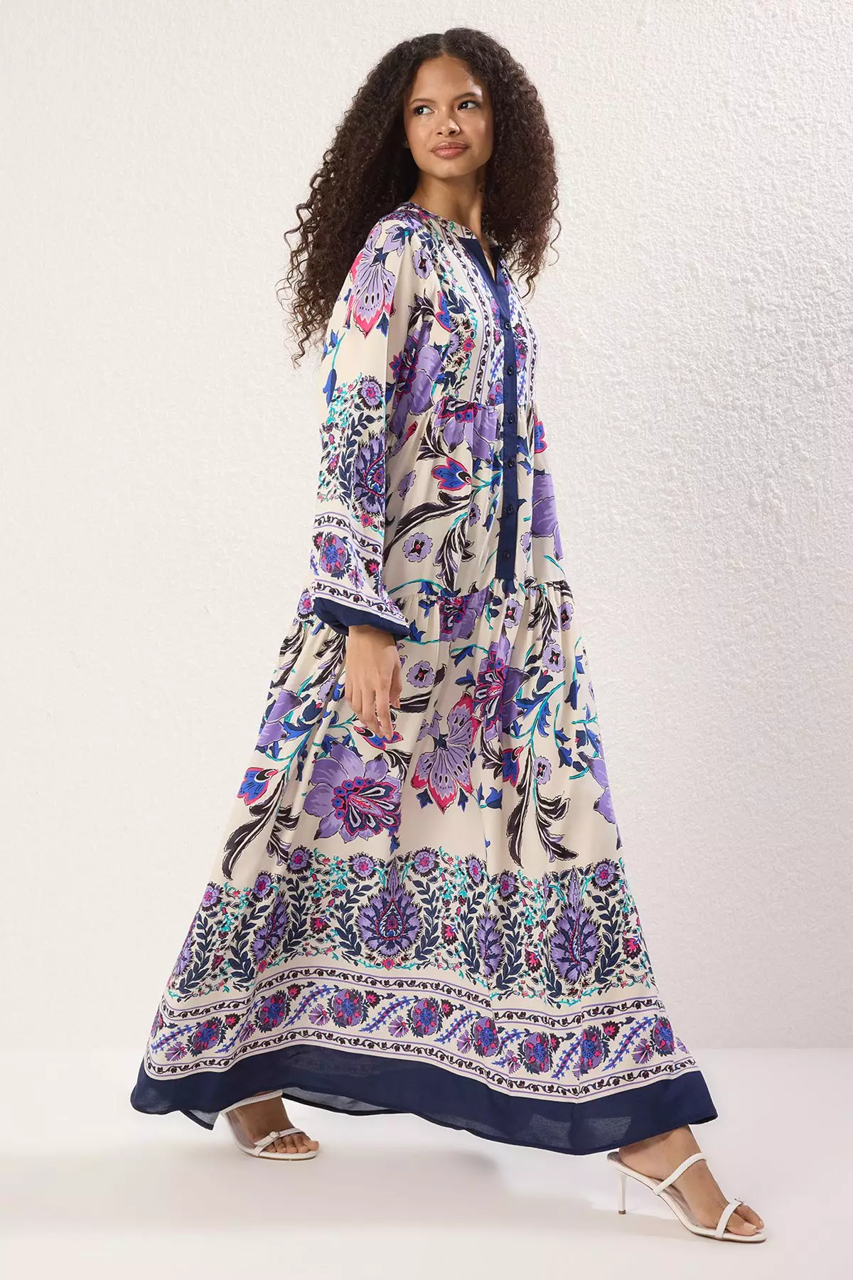 Purple Viscose Woven Dress TCTSS24EB00221