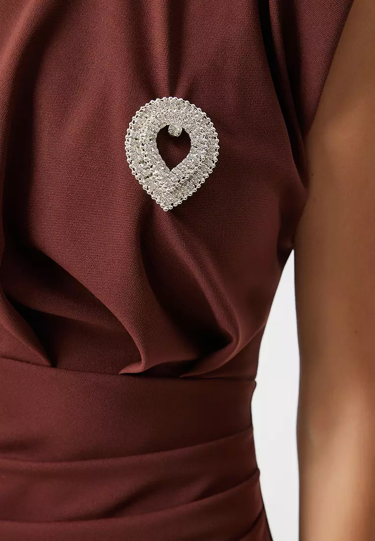 Brooch Midi Dress