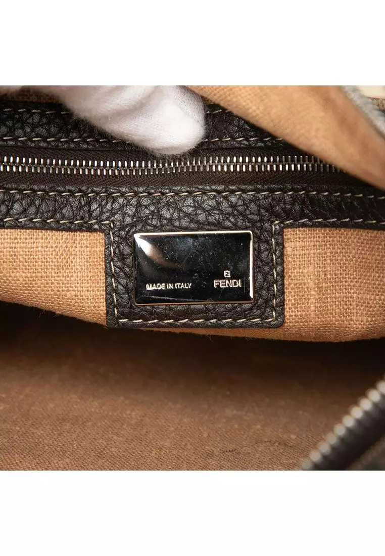 Pre-Loved Fendi Zucca Canvas Selleria Crossbody
