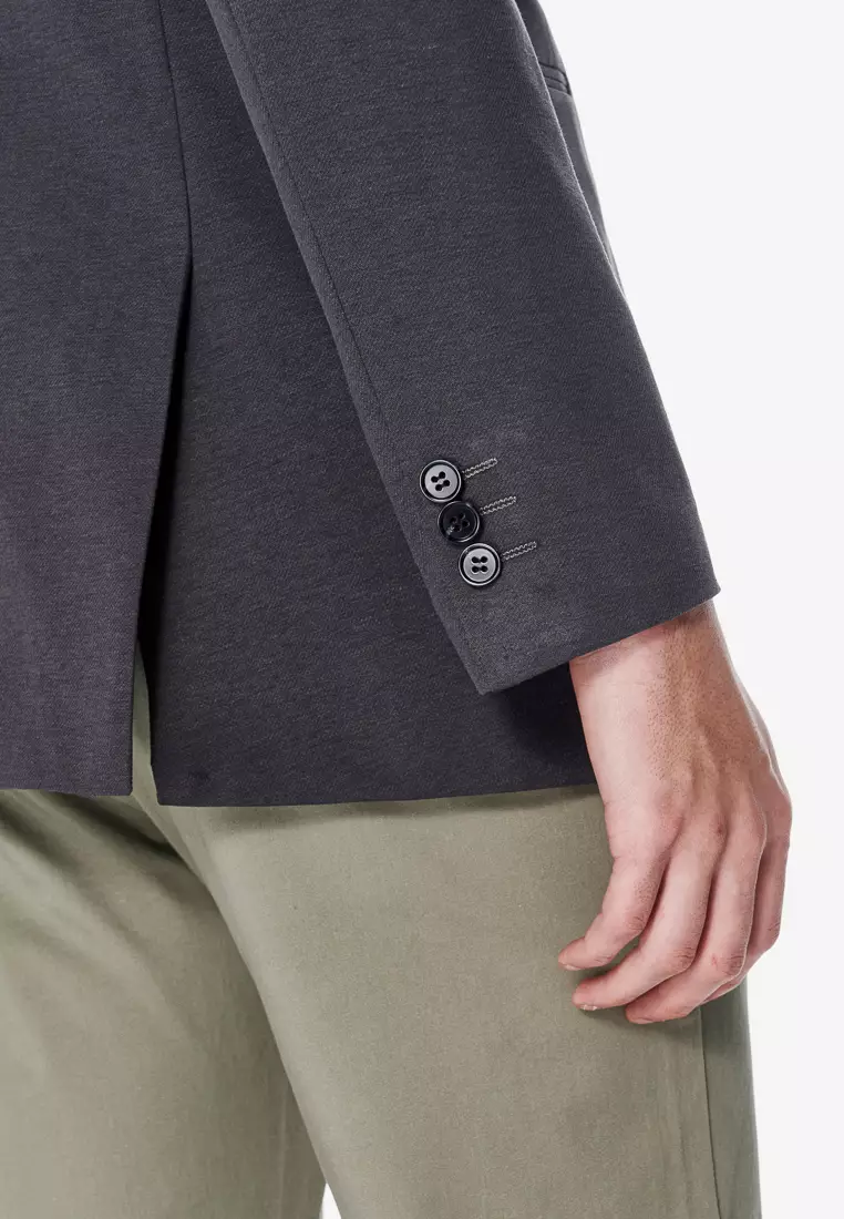 Dark Grey Cooling Stretch Knit Blazer