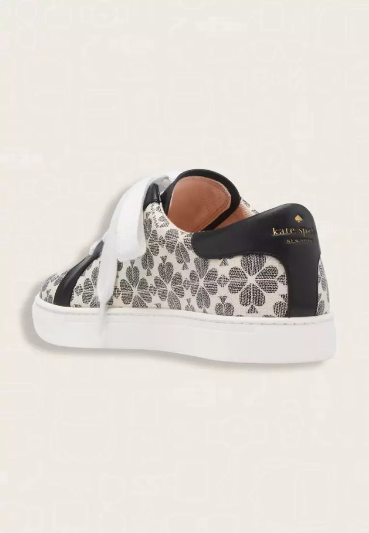 Kate Spade Erin Spade Flower Sneaker White Black