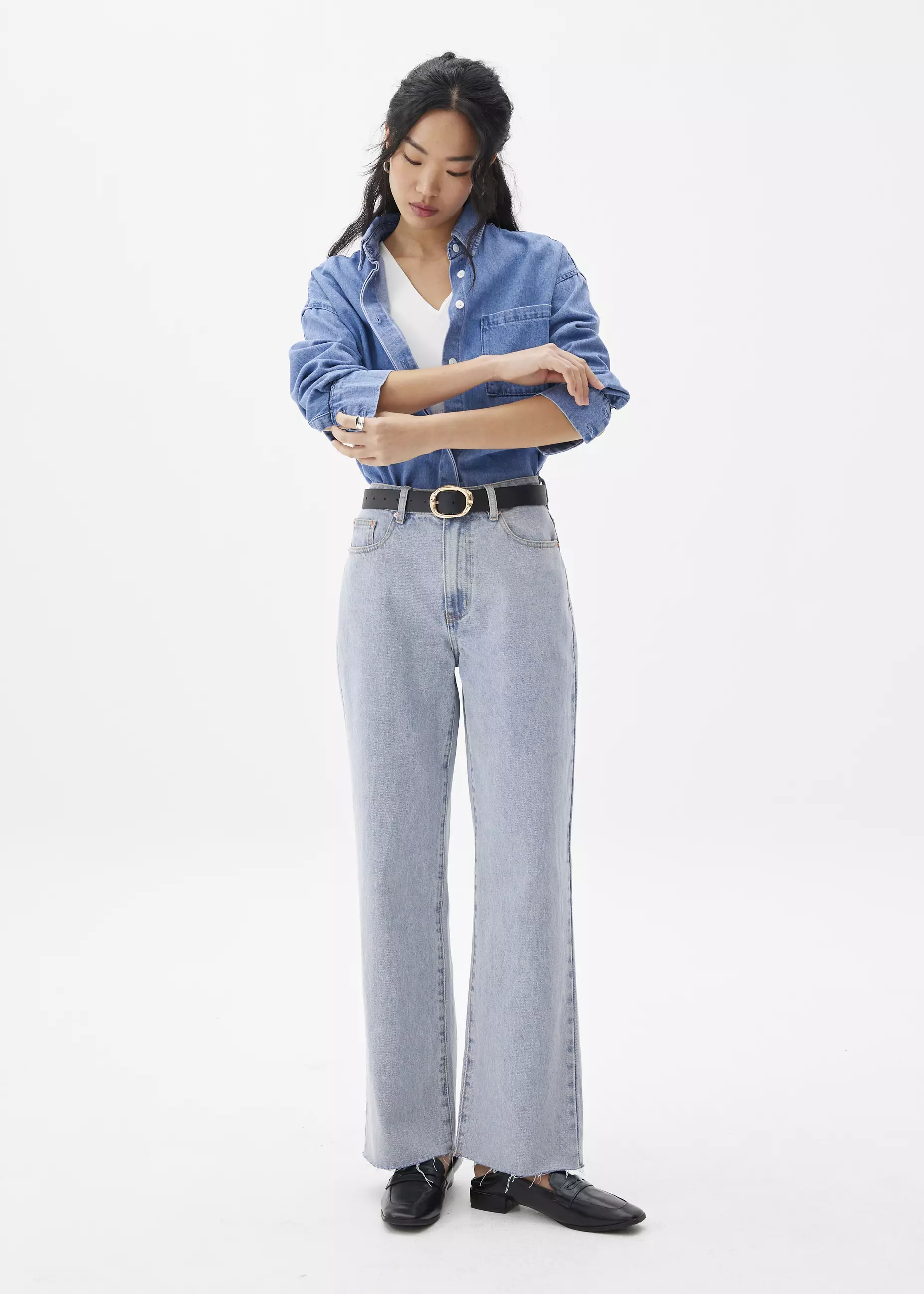 Celana Wanita - Elliot Denim Straight Leg Jeans
