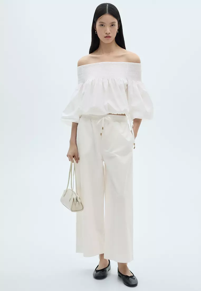 Gathered Off Shoulder Blouse