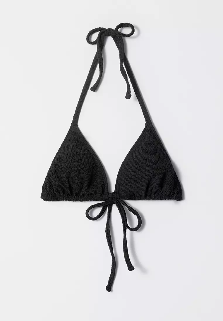 Textured Triangle Bikini Top
