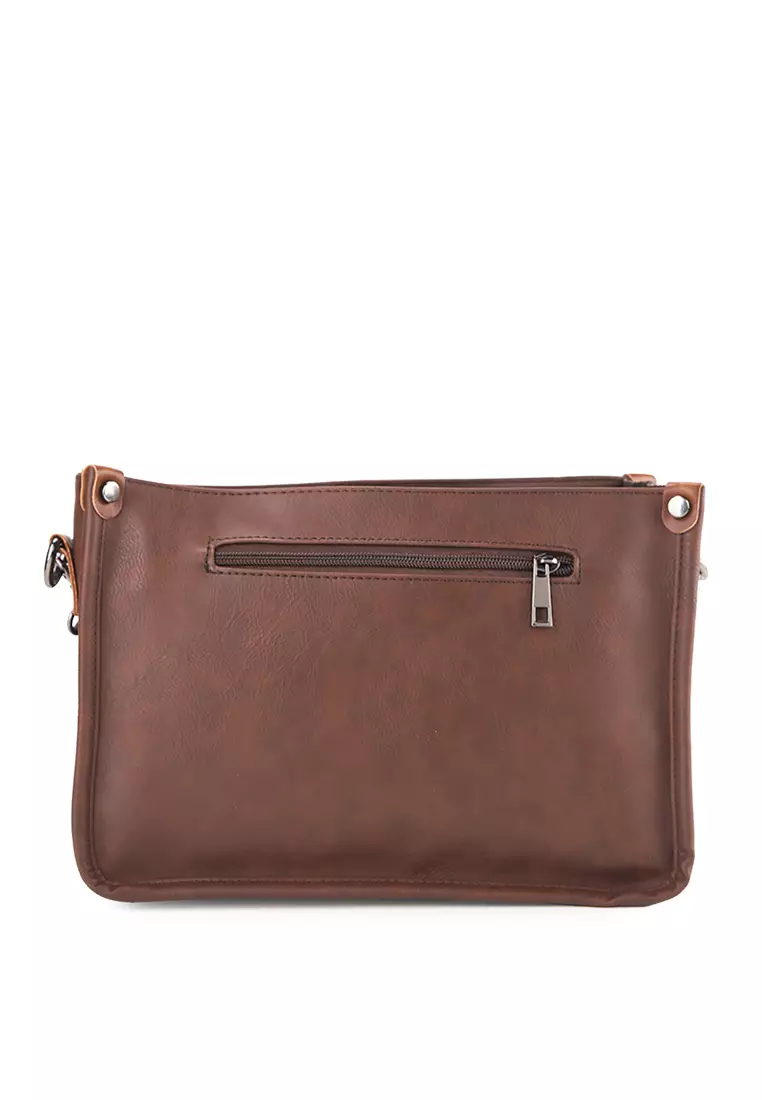 Distressed Leather Essential Crossbody Bag