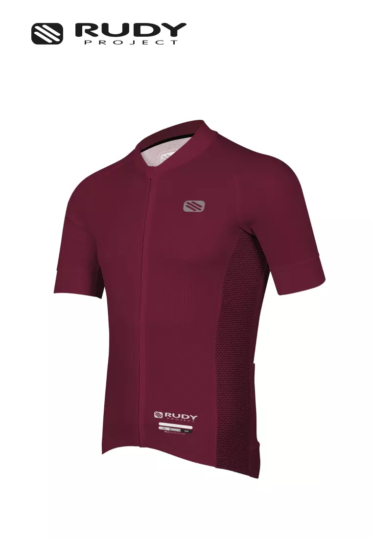 Core Emblem Cycling Jersey – Maroon | Breathable Performance Apparel
