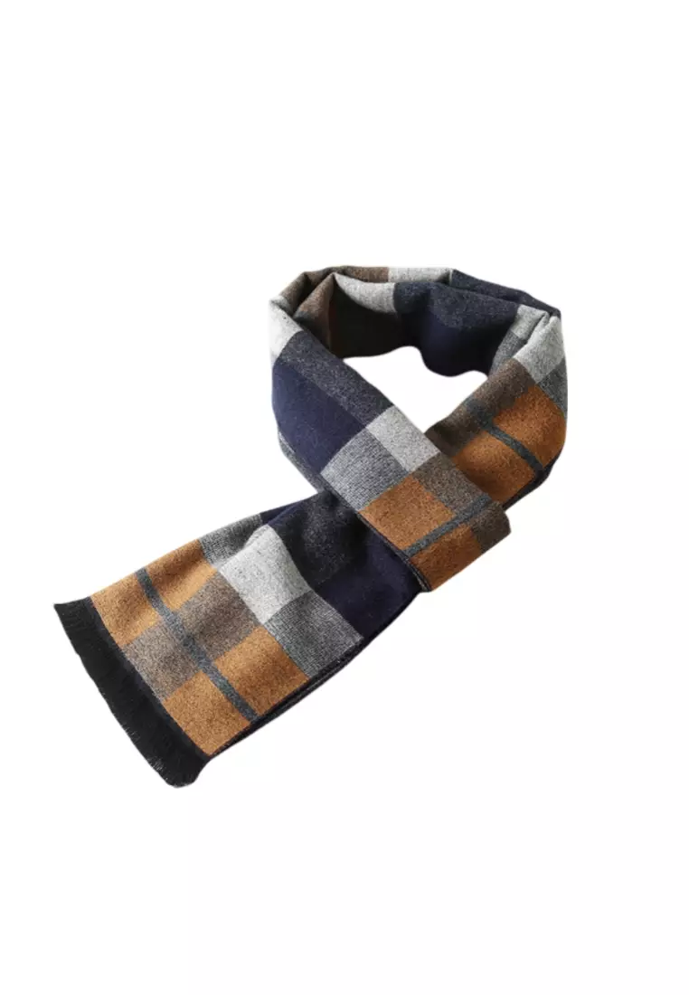 Men's Warm Scarf for Autumn and Winter - Thick Korean Style Long, Versatile Scarf
