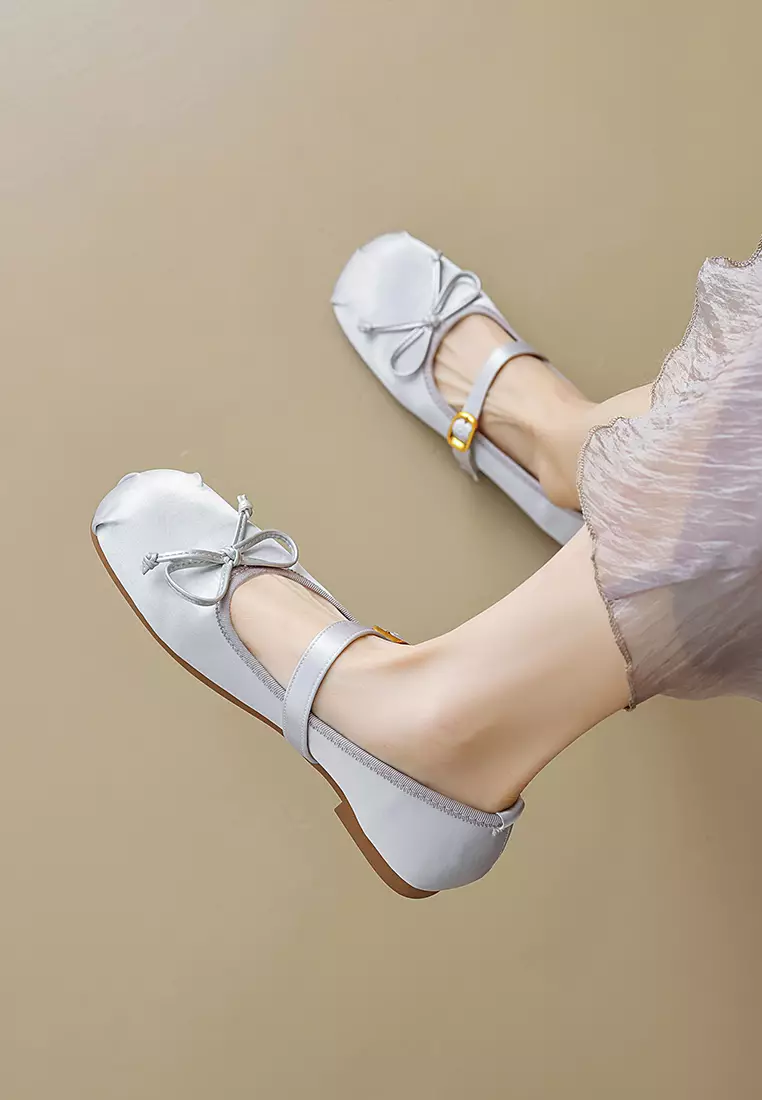 Bow Round toe Strap Flat Shoes WW222-6