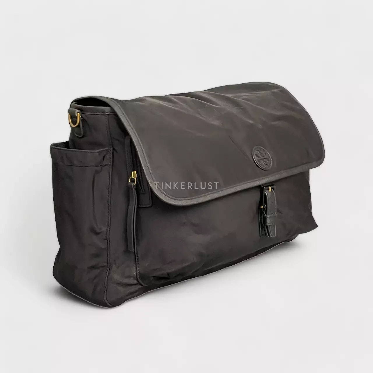 Jual TORY BURCH PRELOVED Tory Burch Messenger Black Nylon Sling