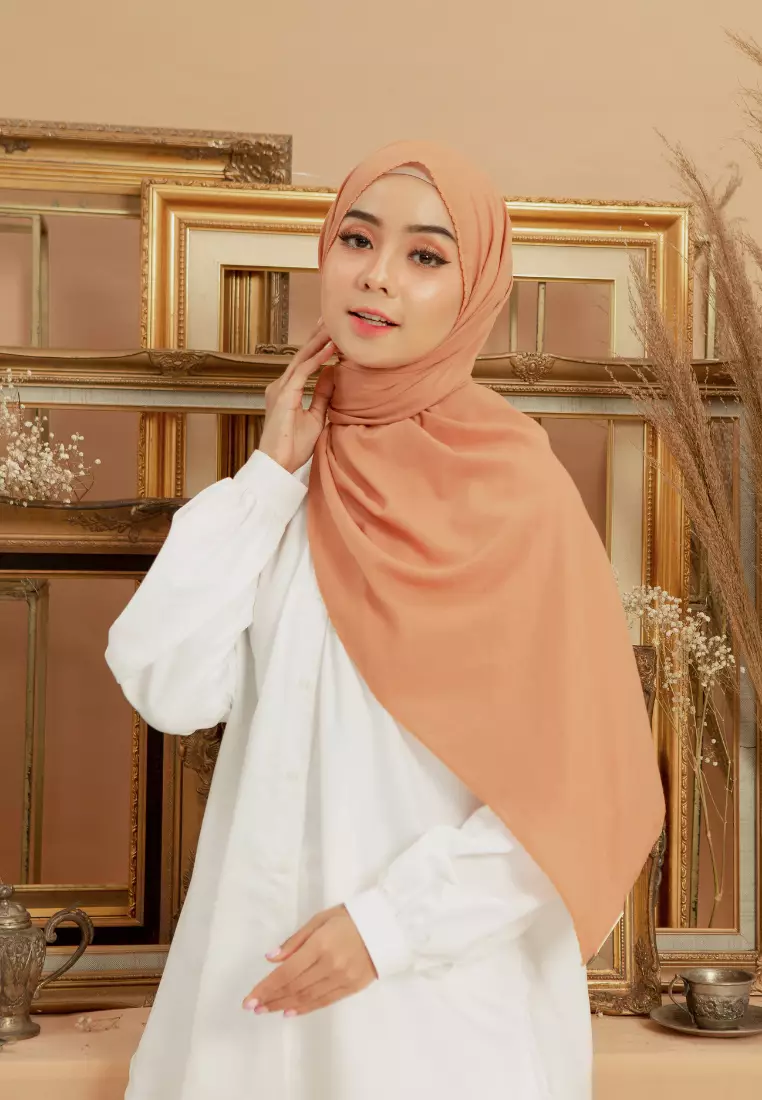 Embroidery Signature Shawl Terracota