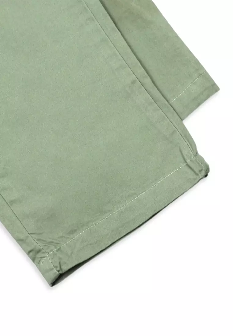 Boys Twill Jogger Pants with Embroidery Details