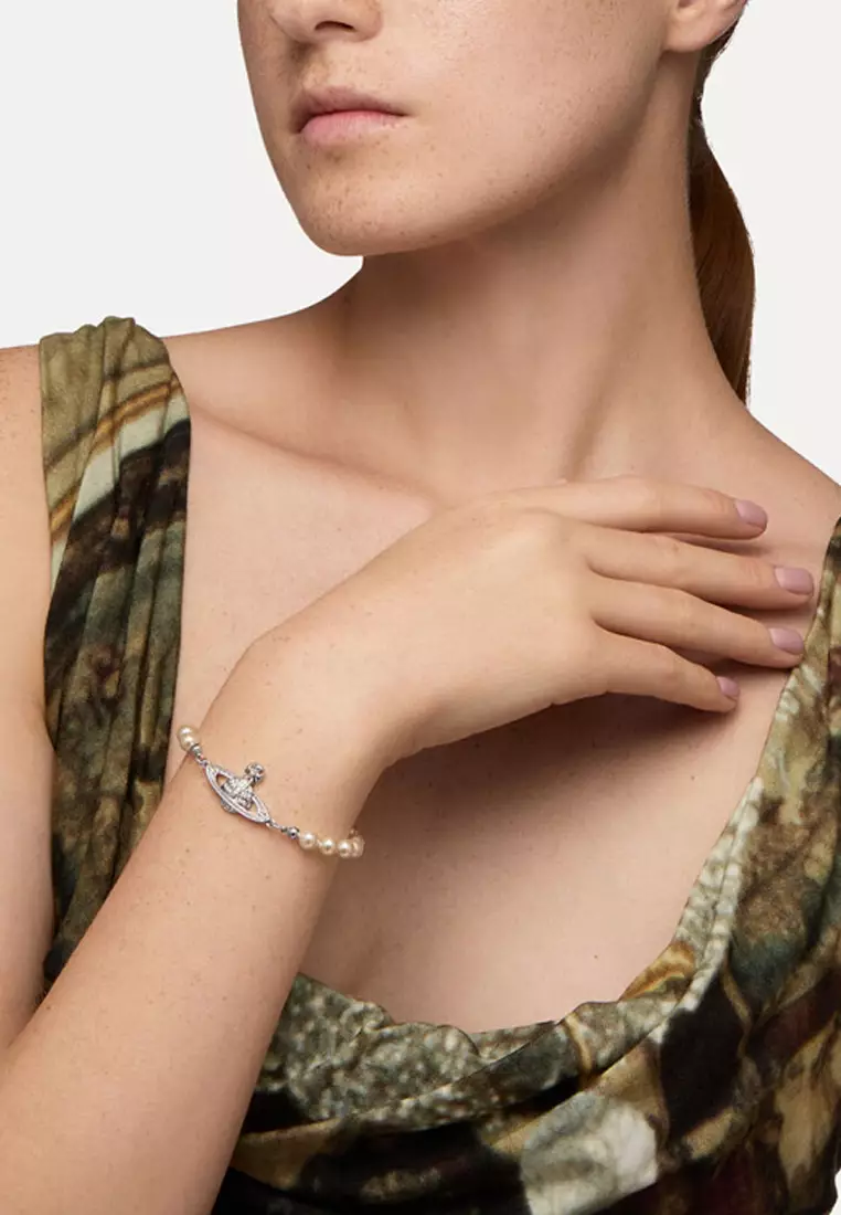 Vivienne Westwood Mini Bas Relief Bracelet Silver Vivienne