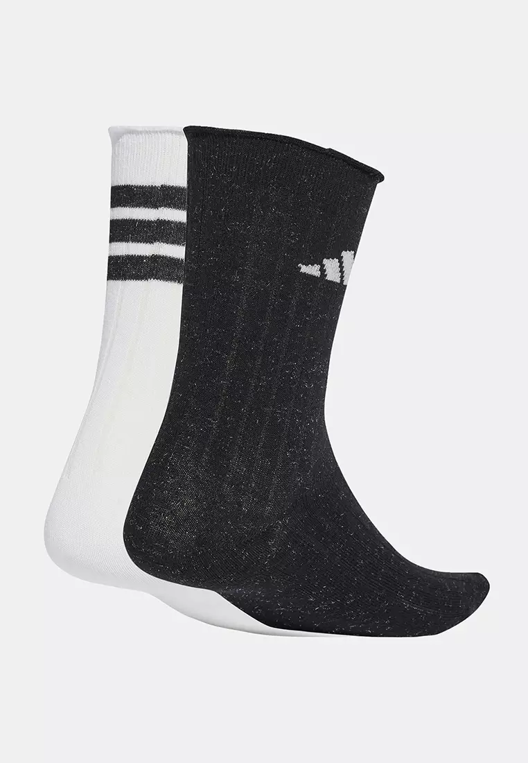 Lifestyle Glow Sock 2 Pack Unisex White JX5726