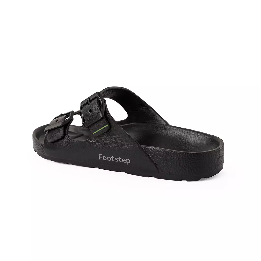 Sandal Pria Slide Footstep Footwear - Bona Black Neon