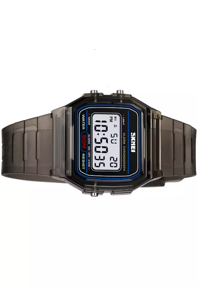 Jam Tangan Digital Pria Waterproof Many Function Strap Tali Material TPU DV45 ORIGINAL