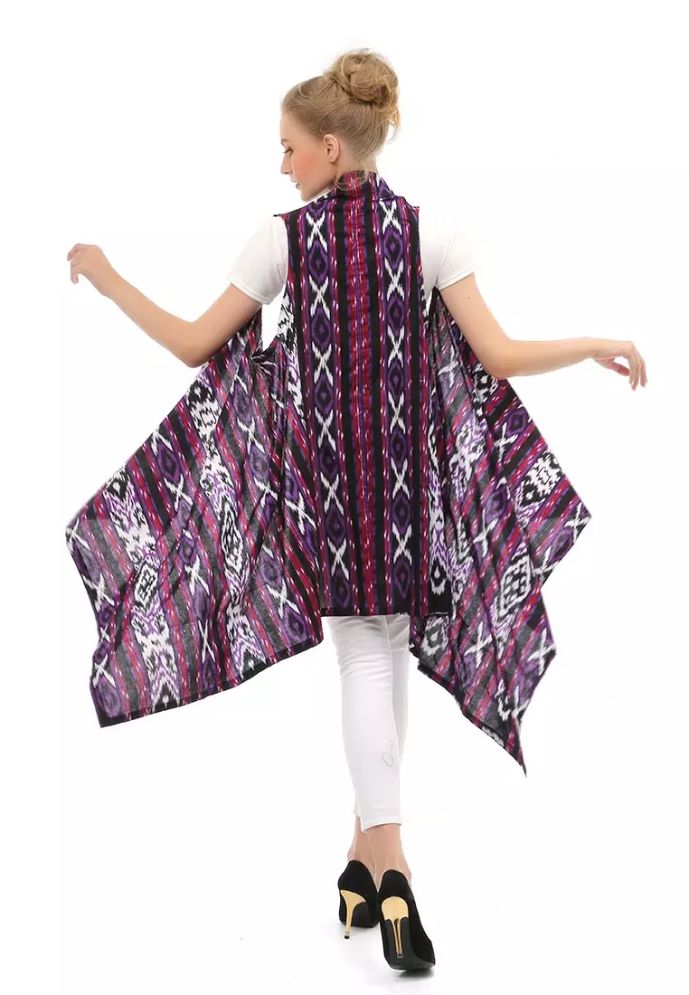 Lynelle Batik Songket Wanita Model Outer Material Cotton ORIGINAL - Purple