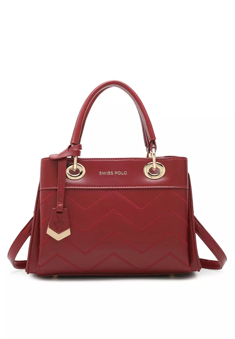 網上選購 Swiss Polo Women's Zig Zag Quilted Top Handle Bag / Crossbody Bag
