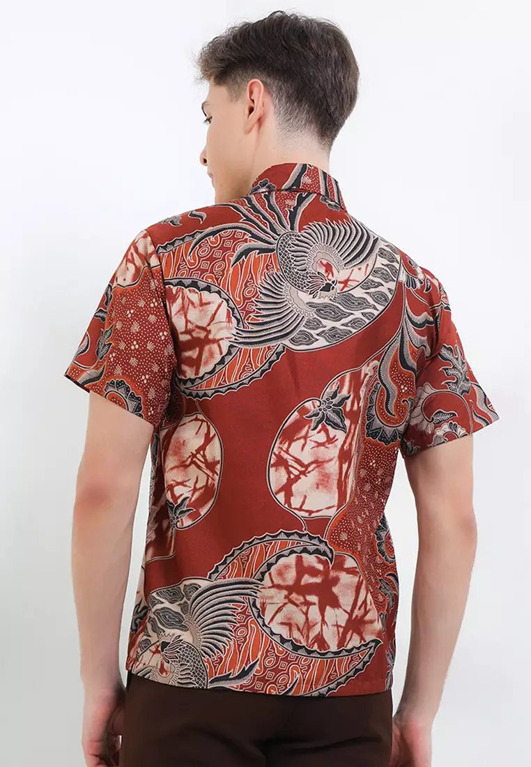 Garuda Kemeja Batik Exclusive Premium Pria Casual Modern Lengan Pendek