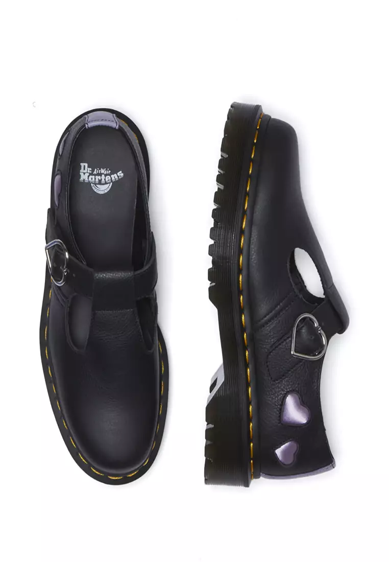Buy Martens Polley Heart Virgina Satin Mary Jane Shoes Black