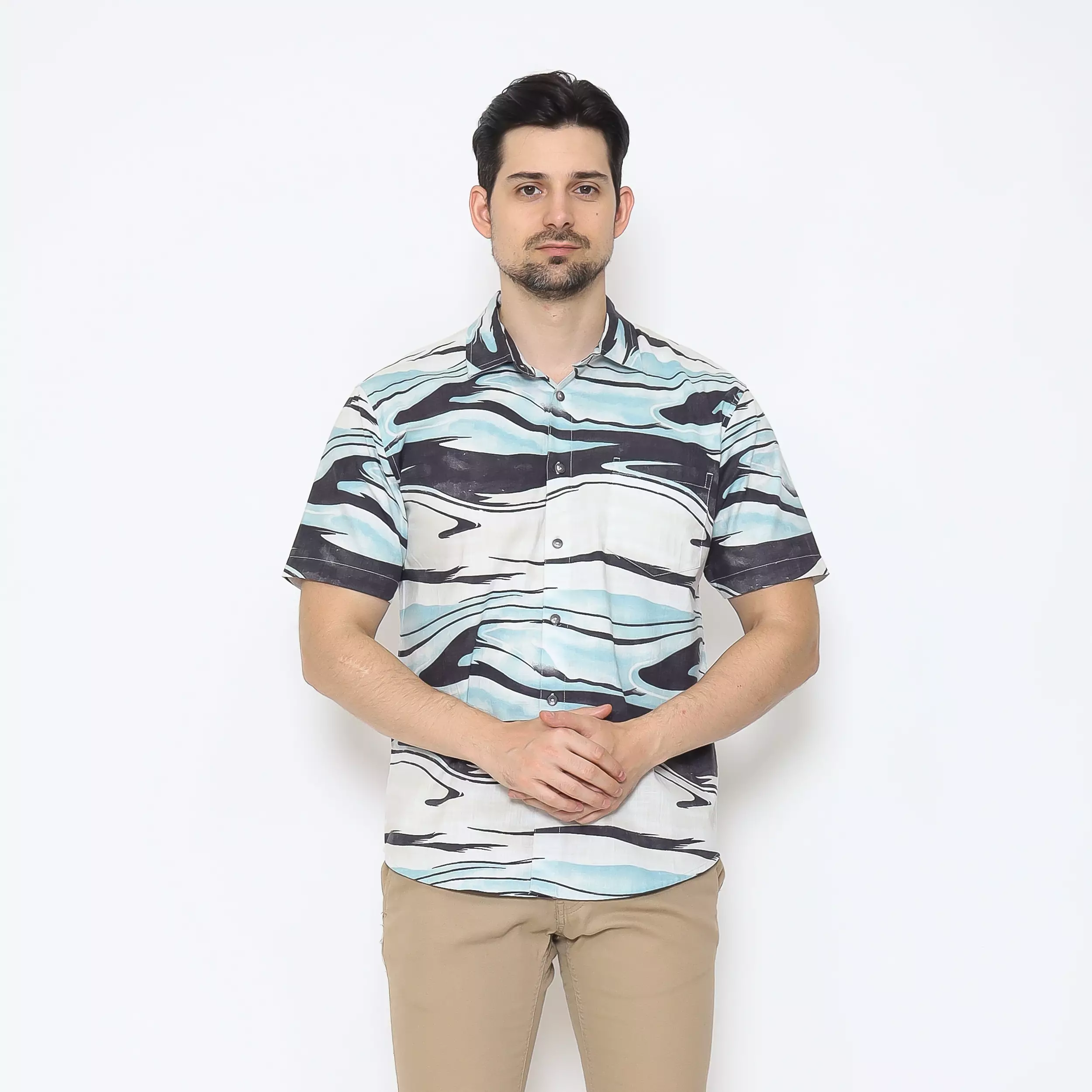 AMK Kemeja Pria Lengan Pendek SHP Aero S/S Blue
