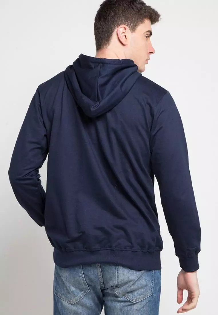 MO114C hoodies double line katakana nv T-shirt Navy