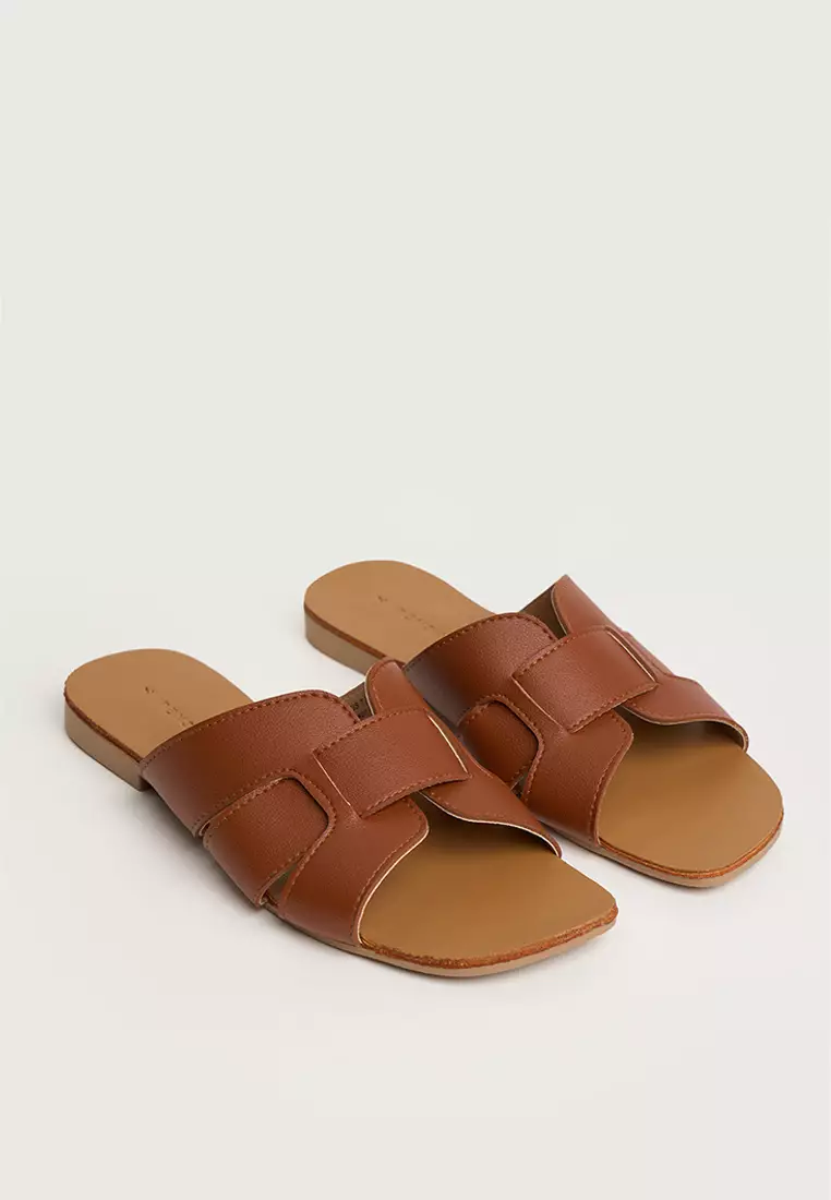 Buy Penshoppe Women's Leather Slip-On Sandals 2025 Online ZALORA