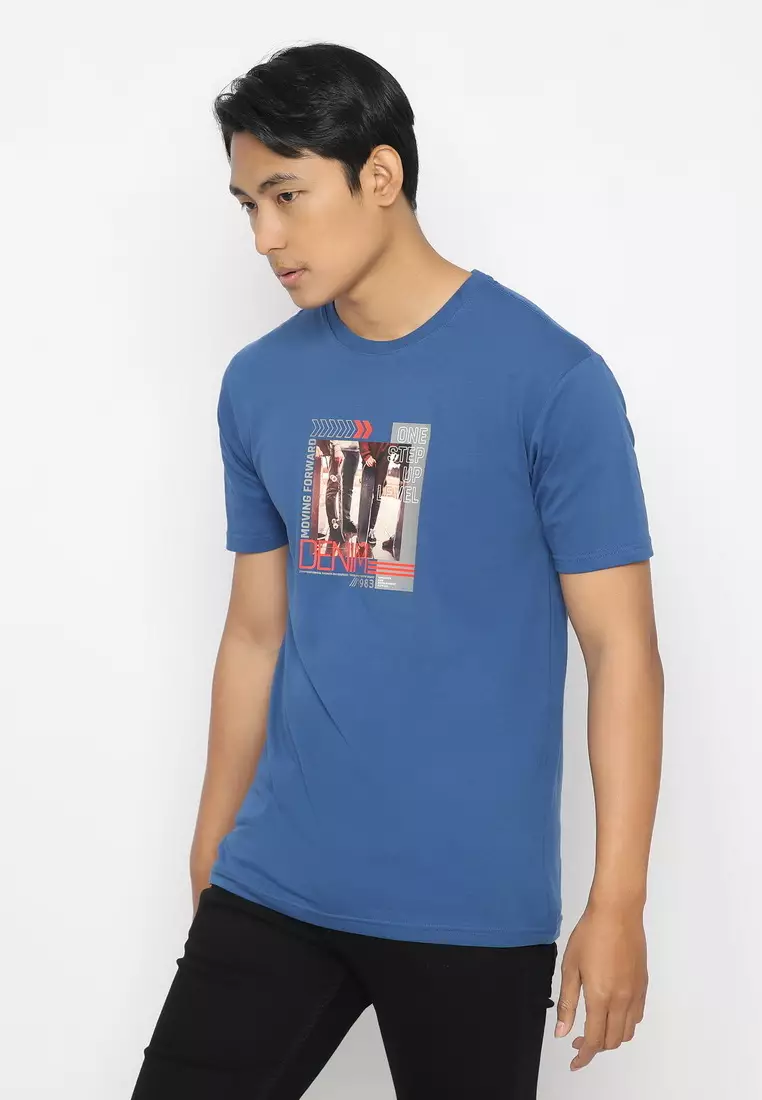 POLICE T-Shirt Cotton Combed Sablon Raster Pria 207280031