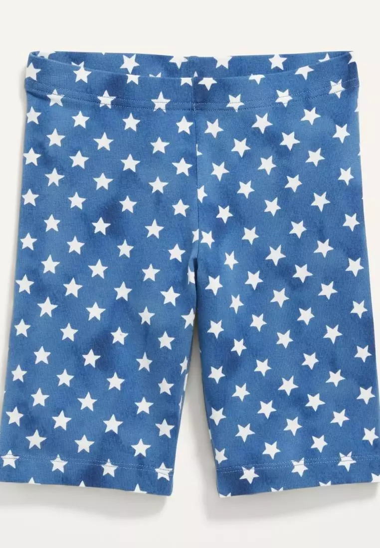 Blue And White Star Shorts Buy Old Navy Printed Long Biker Shorts - Main Image