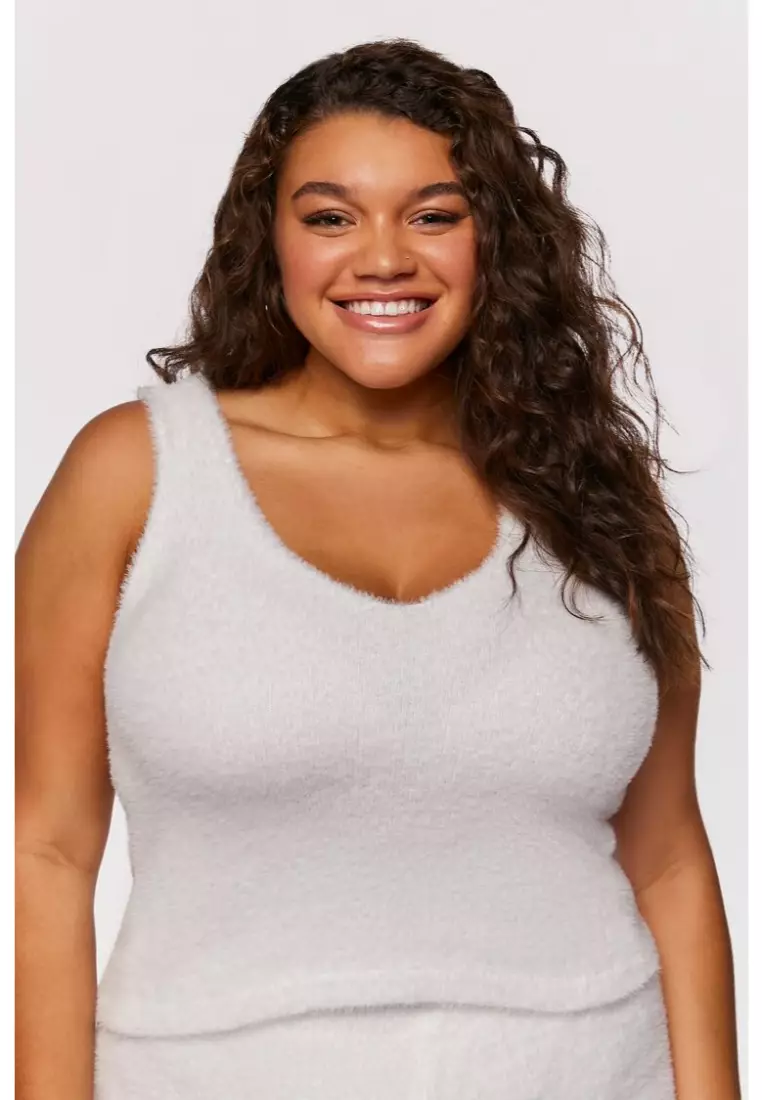 Plus size fuzzy sweater online