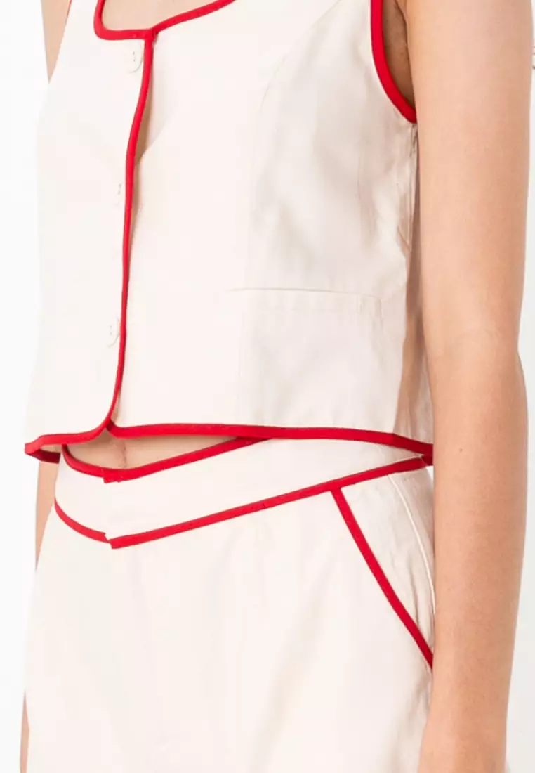 Contrast Vest Set