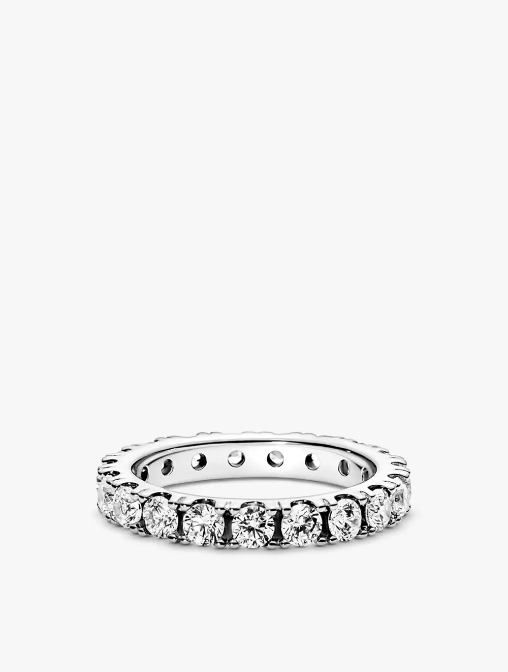 Sterling silver ring with clear cubic zirconia