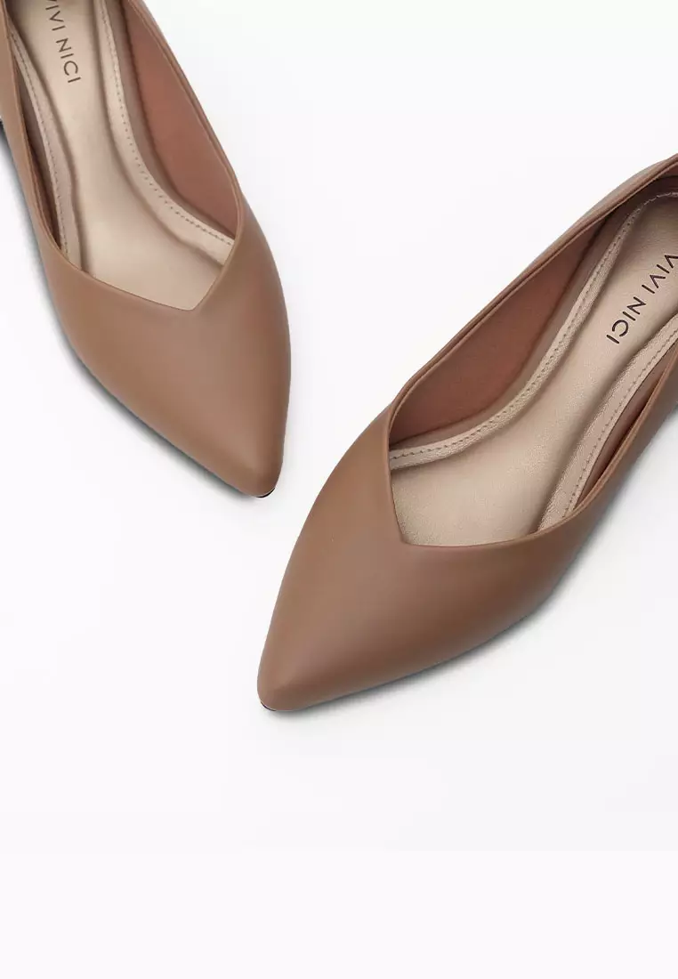 VIVI NICI - Anne Sepatu Wanita Hak 5 cm Milk Coffee