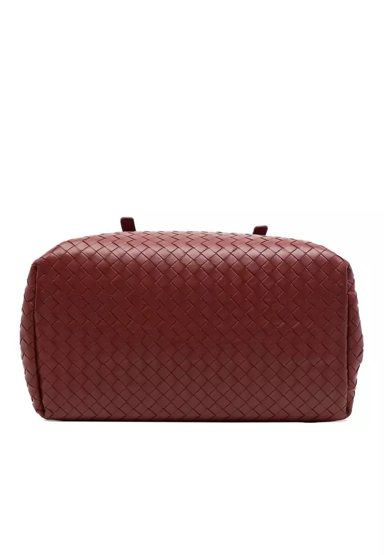 Pre-Loved Bottega Veneta Small Nappa Intrecciato Roma Satchel
