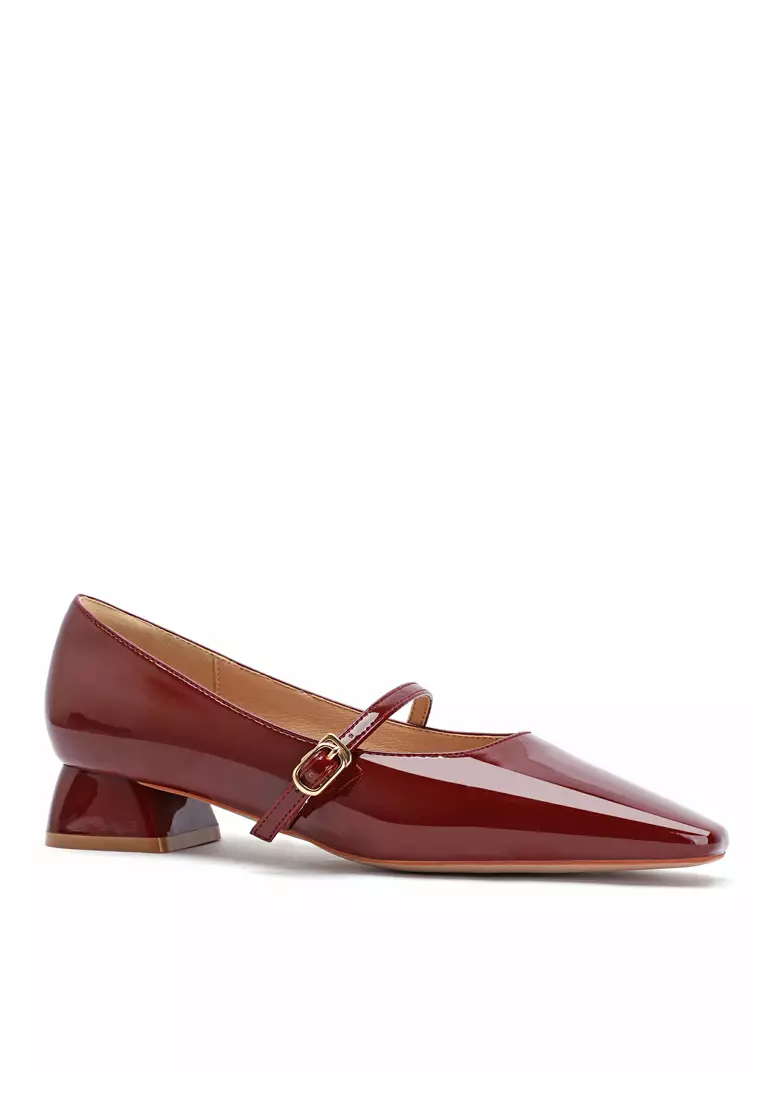 Red patent leather deals mary janes